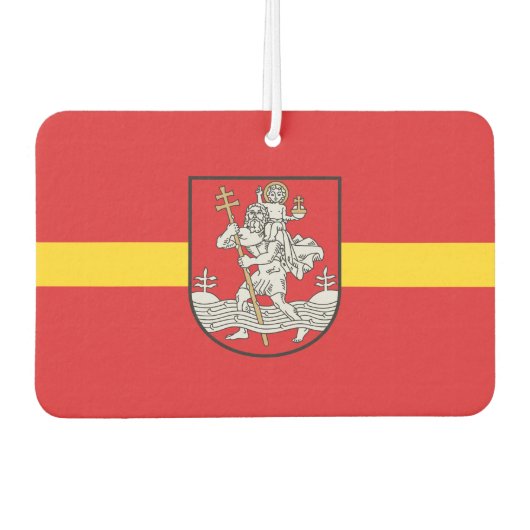 Vlag van Vilnius, Litouwen Cufflinks Luchtverfrisser (Voorkant)