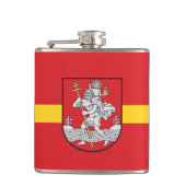 Vlag van Vilnius, Litouwen Hip Flask Heupfles (Voorkant)