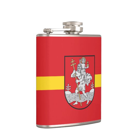 Vlag van Vilnius, Litouwen Hip Flask Heupfles (Rechts)