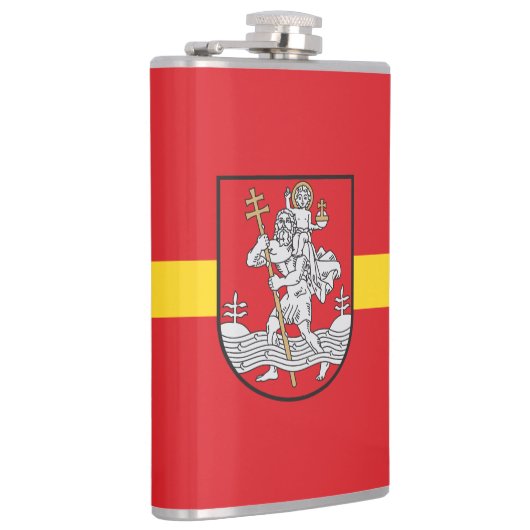 Vlag van Vilnius, Litouwen Hip Flask Heupfles (Rechts)