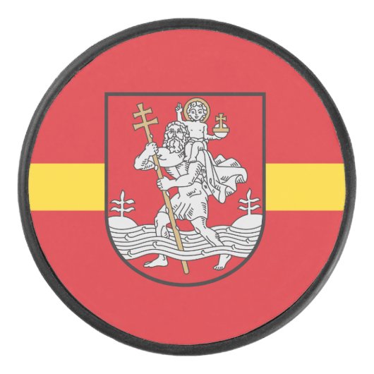 Vlag van Vilnius, Litouwen Hockey Puck (Voorkant)