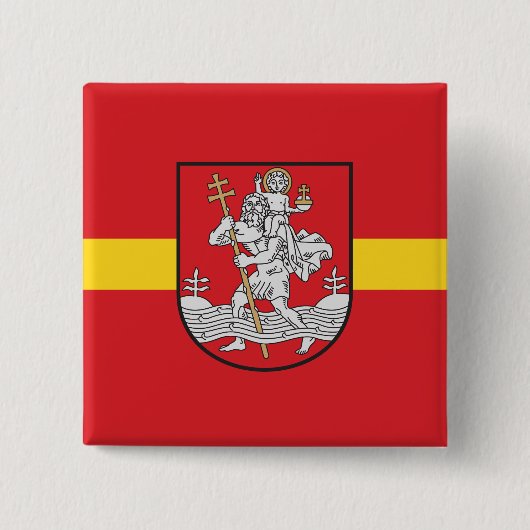 Vlag van Vilnius, Litouwen Pinback Button (Voorkant)