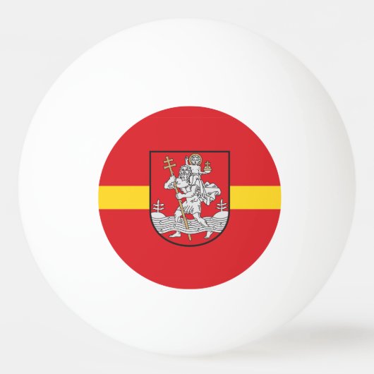Vlag van Vilnius, Litouwen Ping Pong Ball (Achterkant)
