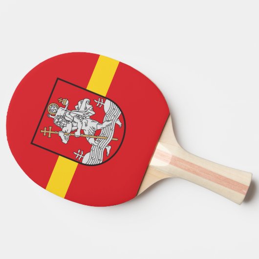 Vlag van Vilnius, Litouwen Ping-Pong Paddle Tafeltennisbatje (Zijkant)