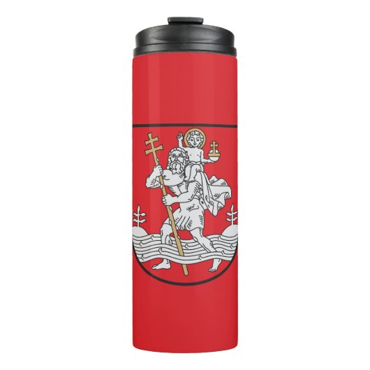 Vlag van Vilnius, Litouwen Thermal Tumbler Thermosbeker (Voorkant)