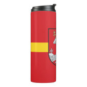 Vlag van Vilnius, Litouwen Thermal Tumbler Thermosbeker (Gedraaid links)