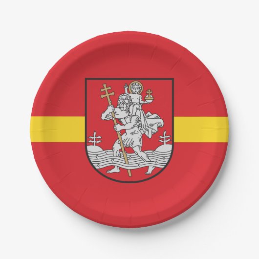 Vlag van Vilnius, Litouwse Borden Papieren Bordje (Voorkant)