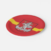 Vlag van Vilnius, Litouwse Borden Papieren Bordje (Gekanteld)
