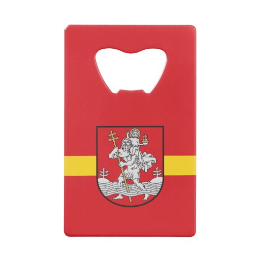 Vlag van Vilnius, Litouwse kredietkaart Open Creditkaart Flessenopener (Voorkant)