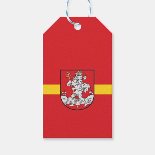 Vlag van Vilnius, Litouwse Labels Cadeaulabel (Voorkant)