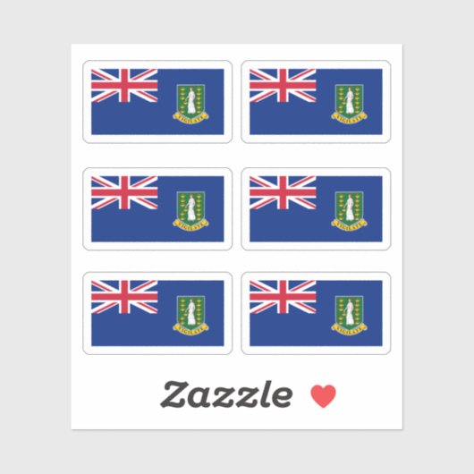 vlag van Virgin Islander Sticker (Vel)