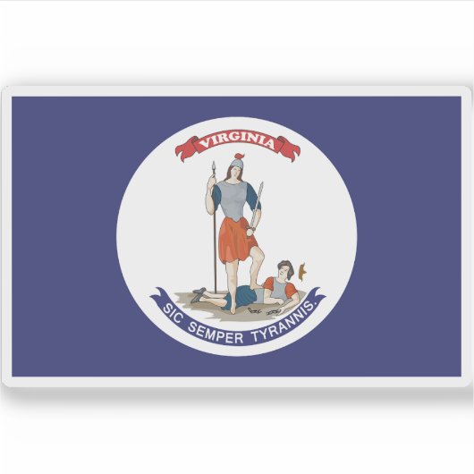 Vlag van Virginia (1861-1865) Sticker (Voorkant)