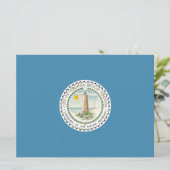 Vlag van Virginia Beach (Virginia, VS) Kaart (Staand voorkant)