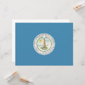 Vlag van Virginia Beach (Virginia, VS) Kaart (Voorkant / Achterkant in situ)