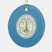Vlag van Virginia Beach (Virginia, VS) Keramisch Ornament (Links)