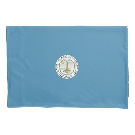 Vlag van Virginia Beach (Virginia, VS) Kussensloop (Voorkant-Links)