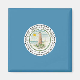 Vlag van Virginia Beach (Virginia, VS) Magneet