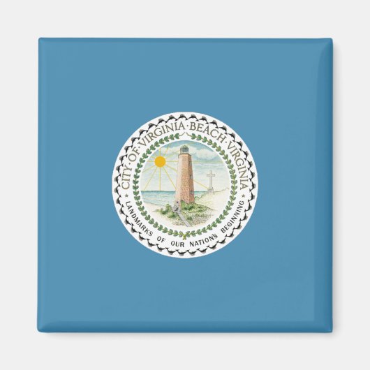Vlag van Virginia Beach (Virginia, VS) Magneet (Voorkant)