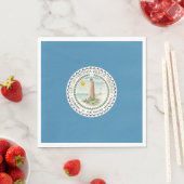 Vlag van Virginia Beach (Virginia, VS) Servet (Insitu)