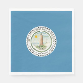 Vlag van Virginia Beach (Virginia, VS) Servet