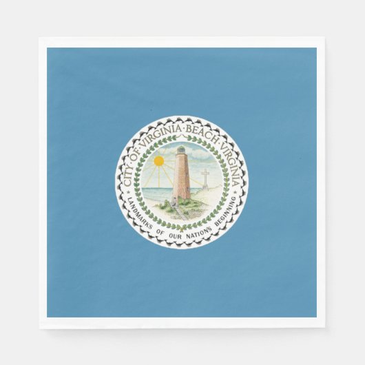 Vlag van Virginia Beach (Virginia, VS) Servet (Voorkant)