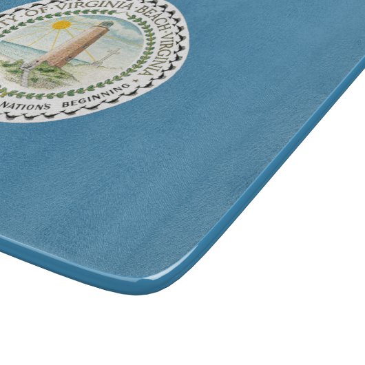 Vlag van Virginia Beach (Virginia, VS) Snijplank (Hoek)