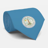 Vlag van Virginia Beach (Virginia, VS) Stropdas (Opgerold)