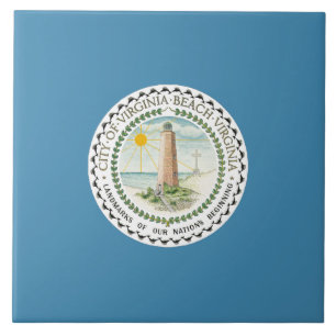 Vlag van Virginia Beach (Virginia, VS) Tegeltje