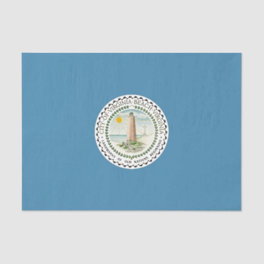 Vlag van Virginia Beach (Virginia, VS) Tissuepapier (Voorkant)