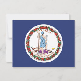 Vlag van Virginia Dominion Sic Semper Tyrannis Briefkaart