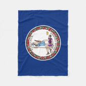 Vlag van Virginia Fleece Deken (Voorkant)