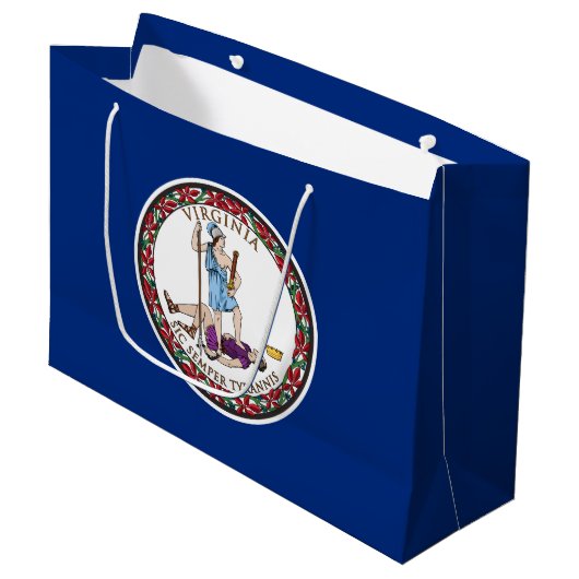 Vlag van Virginia Groot Cadeauzakje (Voorkant Gekanteld)