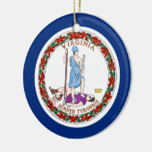 Vlag van Virginia Keramisch Ornament (Links)