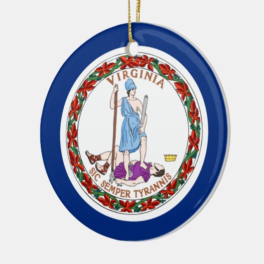 Vlag van Virginia Keramisch Ornament (Links)