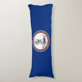 Vlag van Virginia Lichaamskussen (Voorkant Verticaal)