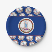 Vlag van Virginia Papieren Bordje (Voorkant)