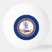 Vlag van Virginia Pingpongbal (Achterkant)