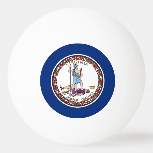 Vlag van Virginia Pingpongbal (Voorkant)