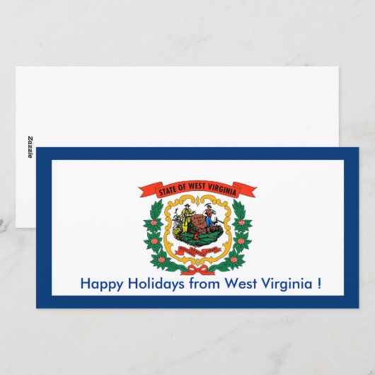 Vlag van Virginia, Prettige feestdagen uit de VS Feestdagenkaart (Voorkant / Achterkant)