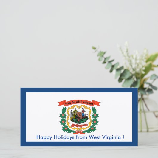 Vlag van Virginia, Prettige feestdagen uit de VS Feestdagenkaart (Staand voorkant)