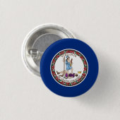 Vlag van Virginia Ronde Button 3,2 Cm (Voorkant /achterkant)