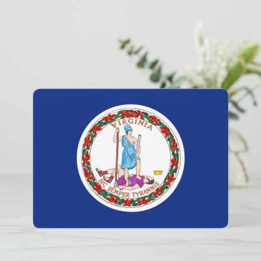 Vlag van Virginia State Design (Staand voorkant)