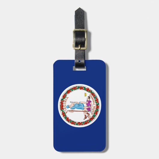 Vlag van Virginia State Design Bagagelabel (Voorkant verticaal)