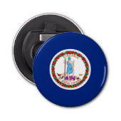 Vlag van Virginia State Design Button Flesopener (Voorkant)