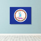 Vlag van Virginia State Design Canvas Afdruk (Insitu (Houten vloer))