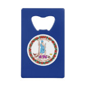 Vlag van Virginia State Design Creditkaart Flessenopener (Voorkant)