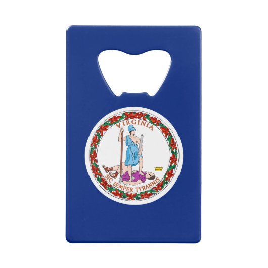 Vlag van Virginia State Design Creditkaart Flessenopener (Voorkant)