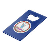 Vlag van Virginia State Design Creditkaart Flessenopener (Voorkant Gekanteld)