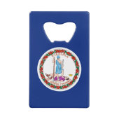 Vlag van Virginia State Design Creditkaart Flessenopener (Achterkant)