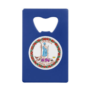 Vlag van Virginia State Design Creditkaart Flessenopener